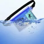 Waterproof phone case protecting a phone underwater.